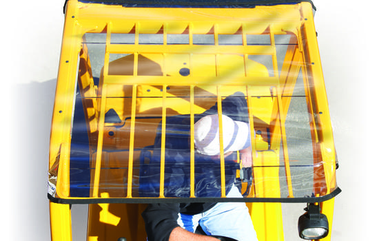 Forkshield Forklift Roof Above View